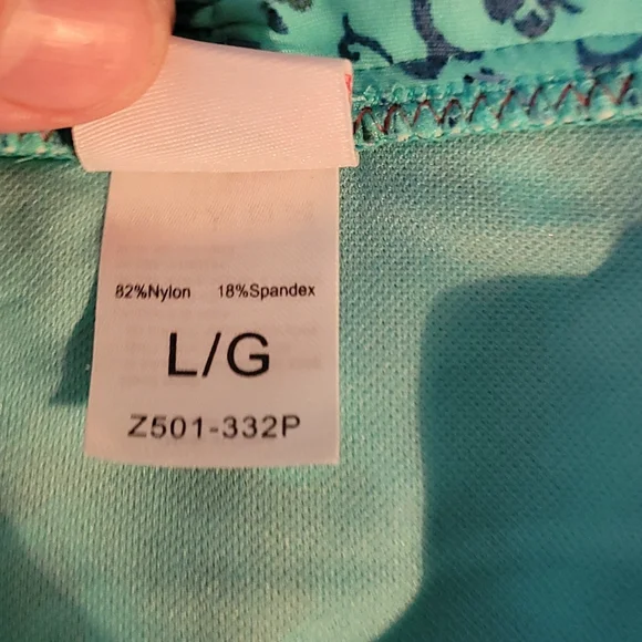 NWT Gottex Bikini Swimsuit Bathing Suit Swim Bottom Red Blue Floral L New - Picture 4 of 7